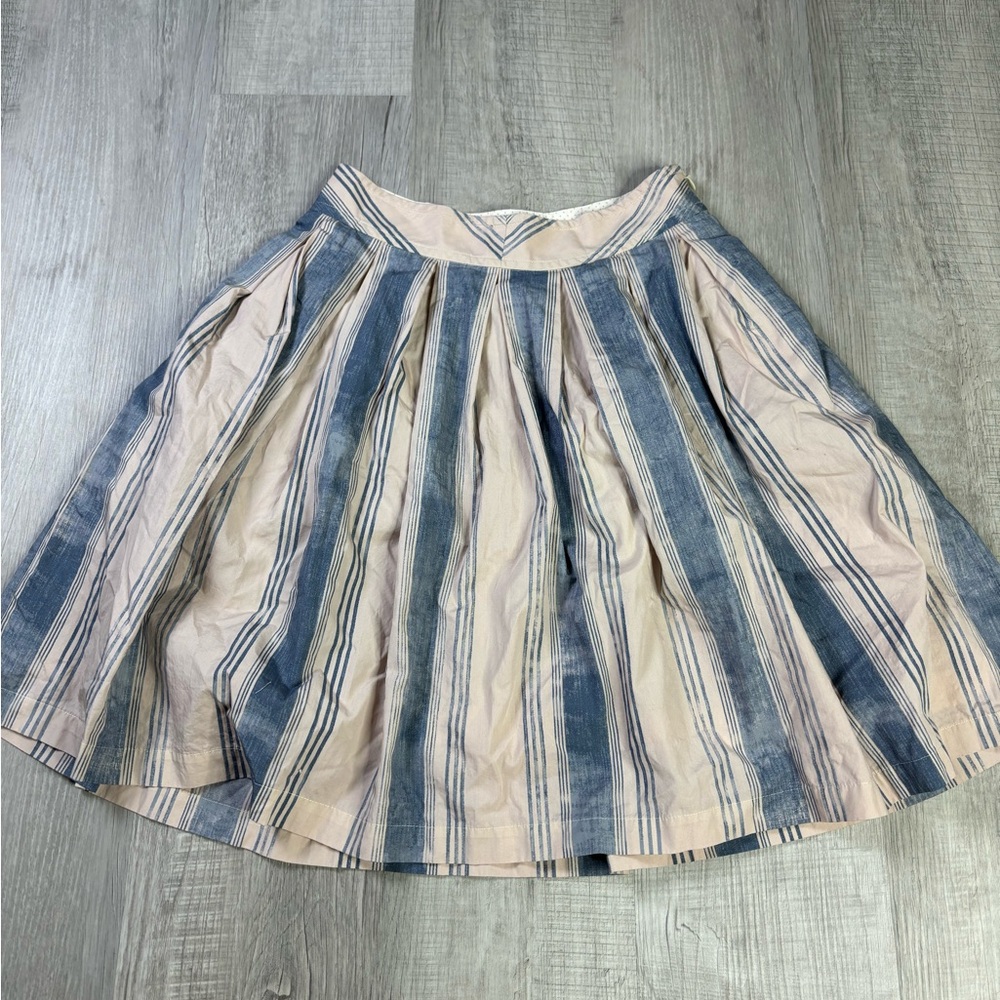 Anthropology Maeve Stripped Skater Skirt size 0